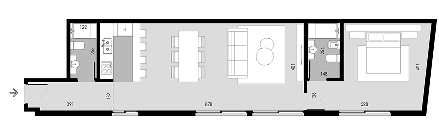 Plano 3 ambientes