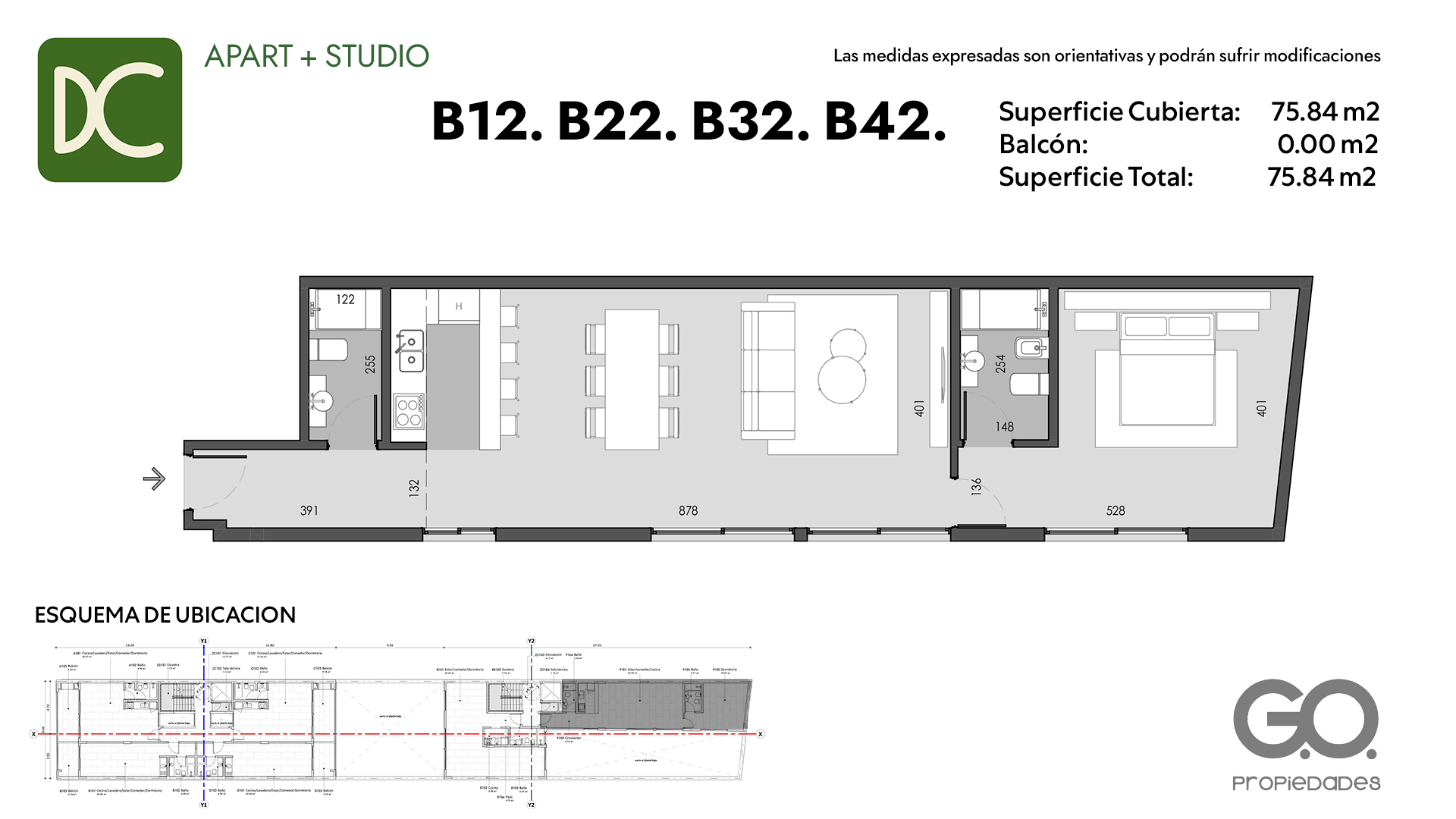 Ficha B12 · B22 · B32 · B42 — 75.84 m²